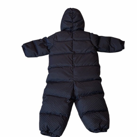 Gap baby Down snowsuit navy blue white polkadots, 18 to 24 months - Picture 2 of 11